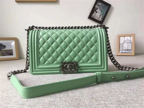 chanel boy bag mint green|Chanel bag.